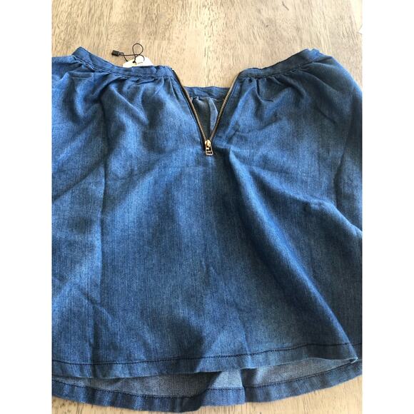 Uniq Mini Chambray Skater Skirt - S - Picture 4 of 4